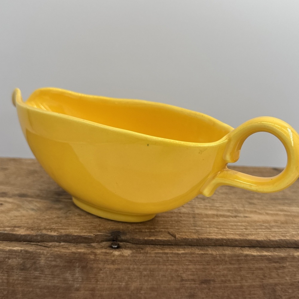 Gravy Boat Vintage Rhythm By Homer Laughlin Mustard Yellow‎ #D53N4 Serviceware - Picture 5 of 9
